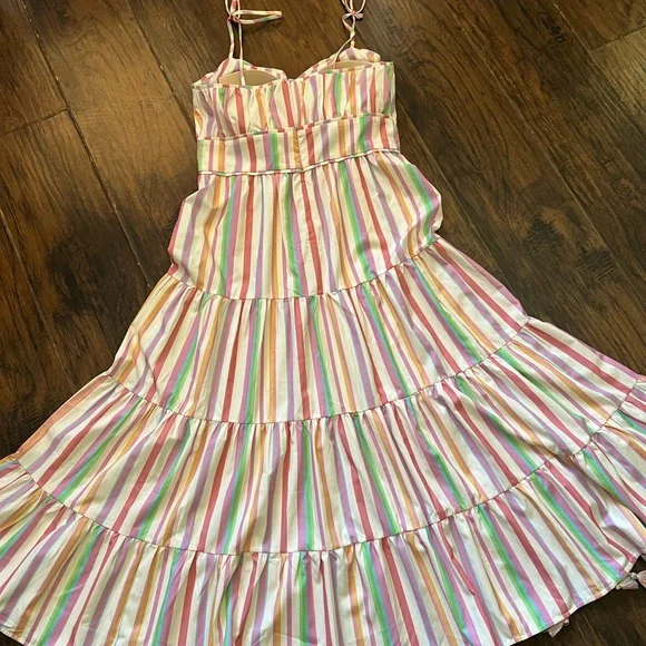 Chicwish Pastel Striped Maxi Dress - Picture 4 of 9